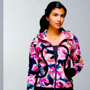 lululemon athletica Floral Hoodie - Pink and Black 6